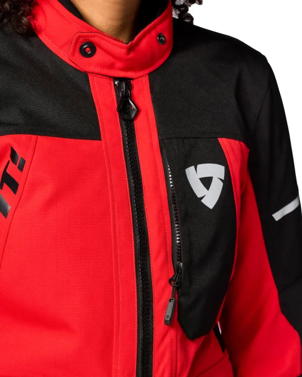 REV'IT Convergent H2O Ladies Motorjas Red/Black> Motorjassen