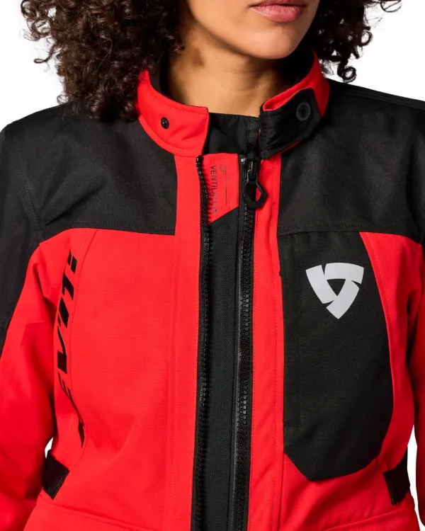 REV'IT Convergent H2O Ladies Motorjas Red/Black> Motorjassen