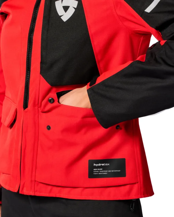 REV'IT Convergent H2O Ladies Motorjas Red/Black> Motorjassen