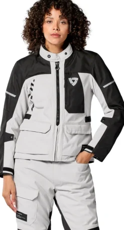 REV'IT Convergent H2O Ladies Motorjas Silver/Black> Motorjassen