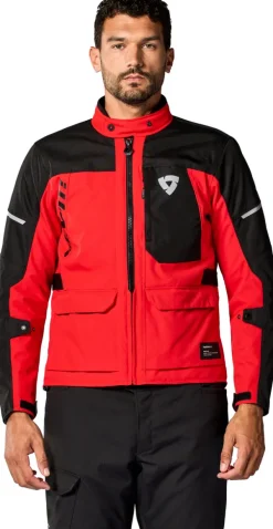 REV'IT Convergent H2O Motorjas Red/Black> Motorjassen
