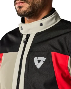 REV'IT Convergent H2O Motorjas Sand/Red><noscript><img width=