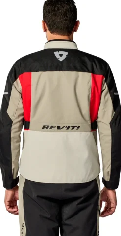 REV'IT Convergent H2O Motorjas Sand/Red><noscript><img width=