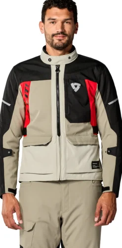 REV'IT Convergent H2O Motorjas Sand/Red><noscript><img width=