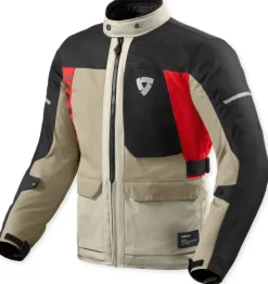 REV'IT Convergent H2O Motorjas Sand/Red><noscript><img width=