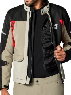 REV'IT Convergent H2O Motorjas Sand/Red><noscript><img width=