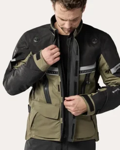 REV'IT Dominator 3 GTX Motorjas Black/Dark green><noscript><img width=