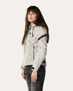 REV'IT Flare 3 H2O Ladies Motorjas Camo Grey/White><noscript><img width=