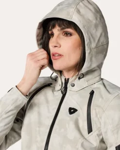 REV'IT Flare 3 H2O Ladies Motorjas Camo Grey/White><noscript><img width=