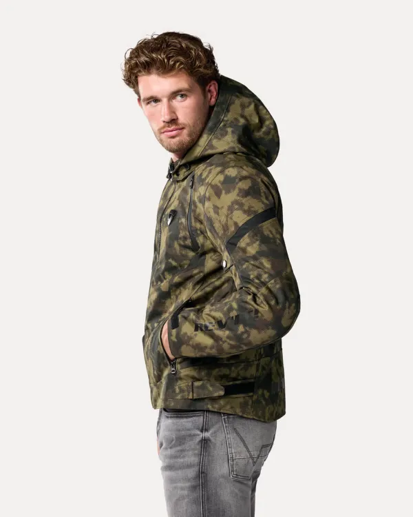 REV'IT Flare 3 H2O Motorjas Camo Dark Green> Motorjassen