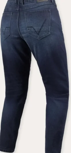 REV'IT Harper Tapered Ladies Motorjeans Dark Blue Used> Motorjeans