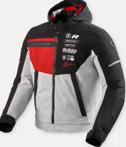 REV'IT Haste H2O Motorjas Black/Red> Motorjassen