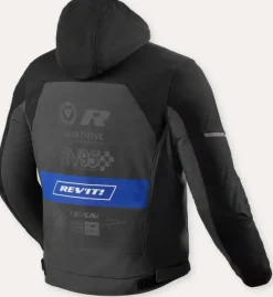 REV'IT Haste H2O Motorjas Black/Blue> Motorjassen