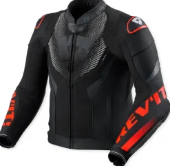 REV'IT Hyperspeed 3 Air Motorjas Black/Neon Red><noscript><img width=