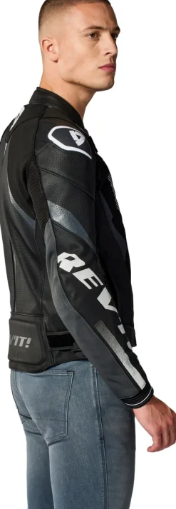 REV'IT Hyperspeed 3 Air Motorjas Black/White><noscript><img width=