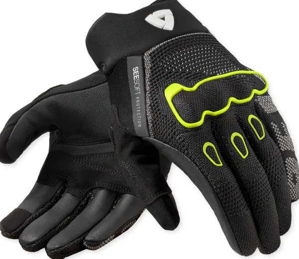 REV'IT Hyperspeed 3 Gloves Black/Neon Yellow> Motorhandschoenen