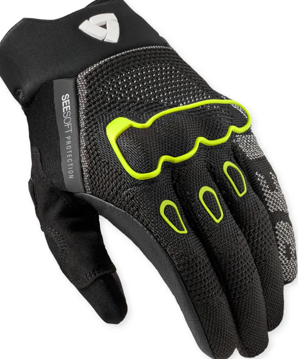 REV'IT Hyperspeed 3 Gloves Black/Neon Yellow> Motorhandschoenen