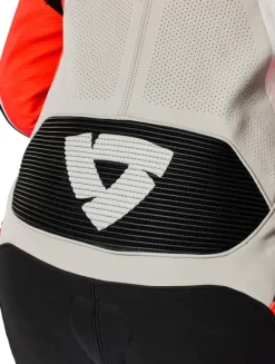 REV'IT Hyperspeed 3 One Piece Light Grey/Neon Red> Motorpakken