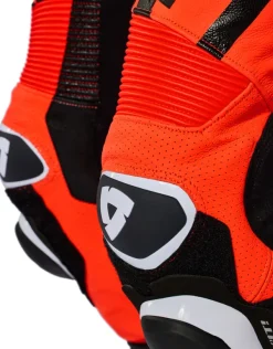 REV'IT Hyperspeed 3 One Piece Light Grey/Neon Red> Motorpakken