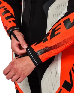 REV'IT Hyperspeed 3 One Piece Light Grey/Neon Red><noscript><img width=