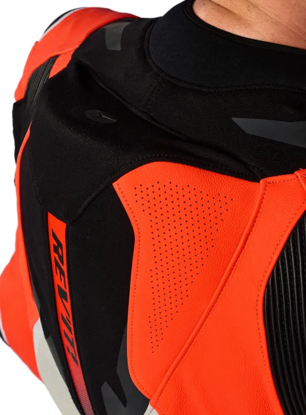REV'IT Hyperspeed 3 One Piece Light Grey/Neon Red> Motorpakken