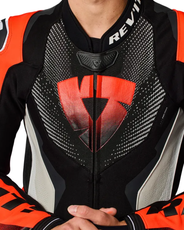 REV'IT Hyperspeed 3 One Piece Light Grey/Neon Red> Motorpakken