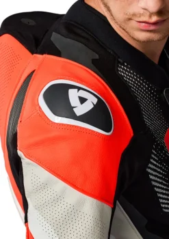 REV'IT Hyperspeed 3 One Piece Light Grey/Neon Red><noscript><img width=