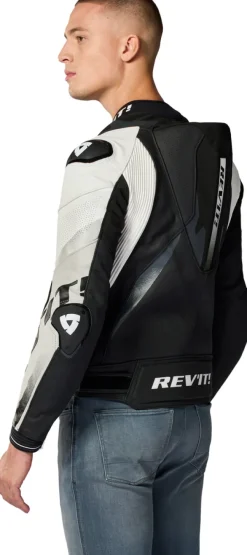 REV'IT Hyperspeed 3 Pro Motorjas Black/White><noscript><img width=