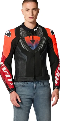 REV'IT Hyperspeed 3 Pro Motorjas Black/Red><noscript><img width=