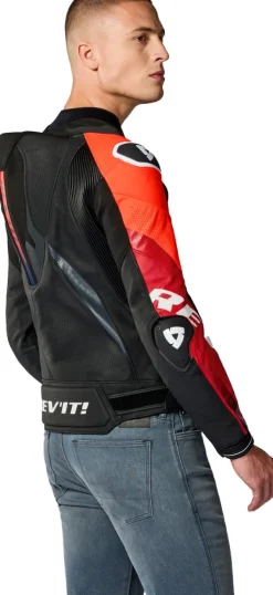 REV'IT Hyperspeed 3 Pro Motorjas Black/Red><noscript><img width=