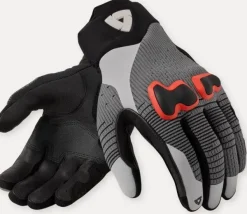 REV'IT Kinetic 2 Gloves Grey/Red> Motorhandschoenen