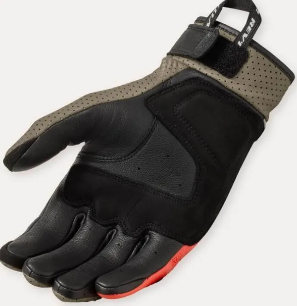 REV'IT Lewisville Gloves Sand/Red> Motorhandschoenen