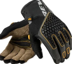 REV'IT Mangrove 2 Gloves Black/Ocher Yellow> Motorhandschoenen