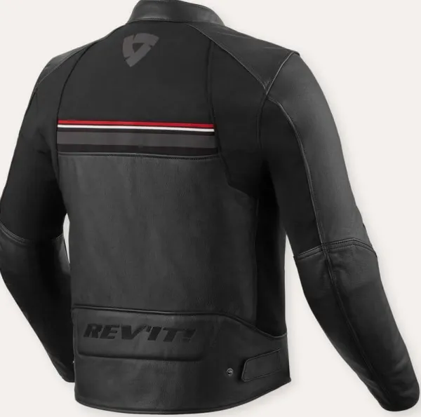 REV'IT Mile 2 Motorjas Black/Red> Motorjassen