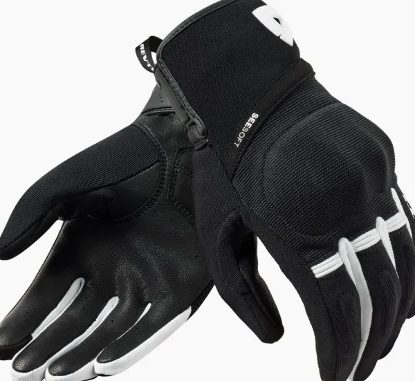 REV'IT Mosca 2 Gloves Black/White> Motorhandschoenen