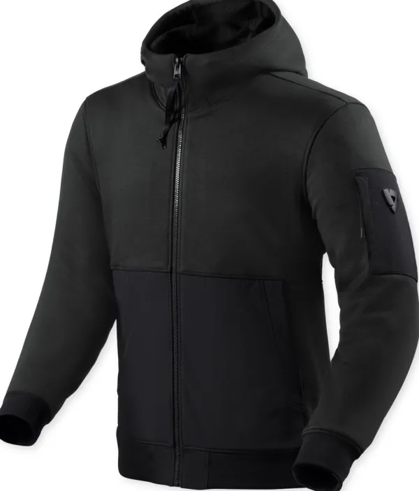 REV'IT Oakwood Motorhoodie Black> Motorhoodies|Motorjassen