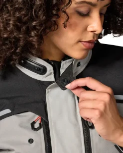 REV'IT Outback 5 H2O Ladies Motorjas Silver/Black> Motorjassen