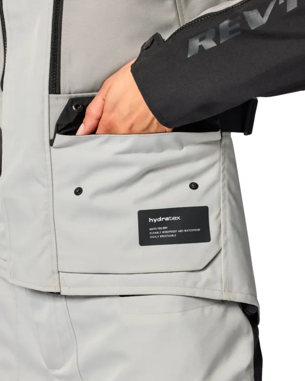 REV'IT Outback 5 H2O Ladies Motorjas Silver/Black> Motorjassen