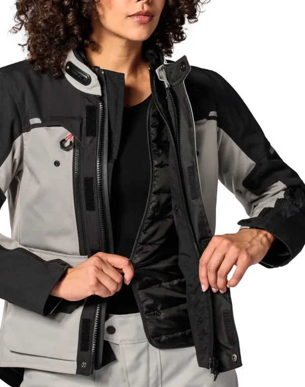 REV'IT Outback 5 H2O Ladies Motorjas Silver/Black> Motorjassen