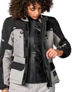 REV'IT Outback 5 H2O Ladies Motorjas Silver/Black><noscript><img width=