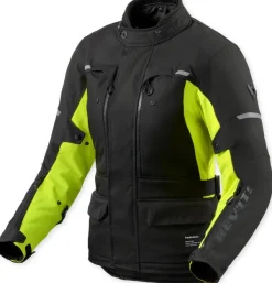 REV'IT Outback 5 H2O Ladies Motorjas Black/Neon Yellow><noscript><img width=