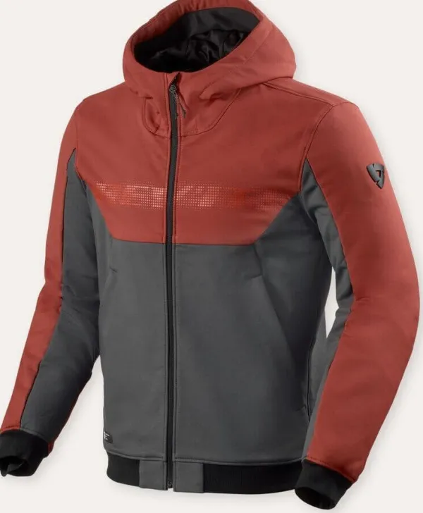 REV'IT Parabolica 2 Motorhoodie Burgundy Red/Grey> Motorhoodies|Motorjassen