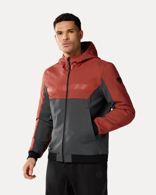 REV'IT Parabolica 2 Motorhoodie Burgundy Red/Grey> Motorhoodies|Motorjassen