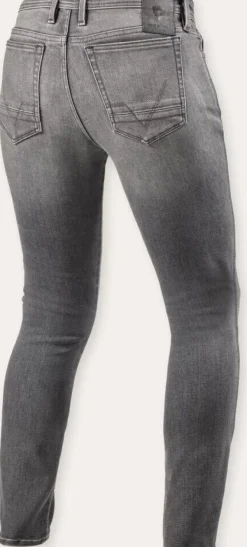 REV'IT Piston 3 Skinny Motorjeans Medium Grey Used> Motorjeans