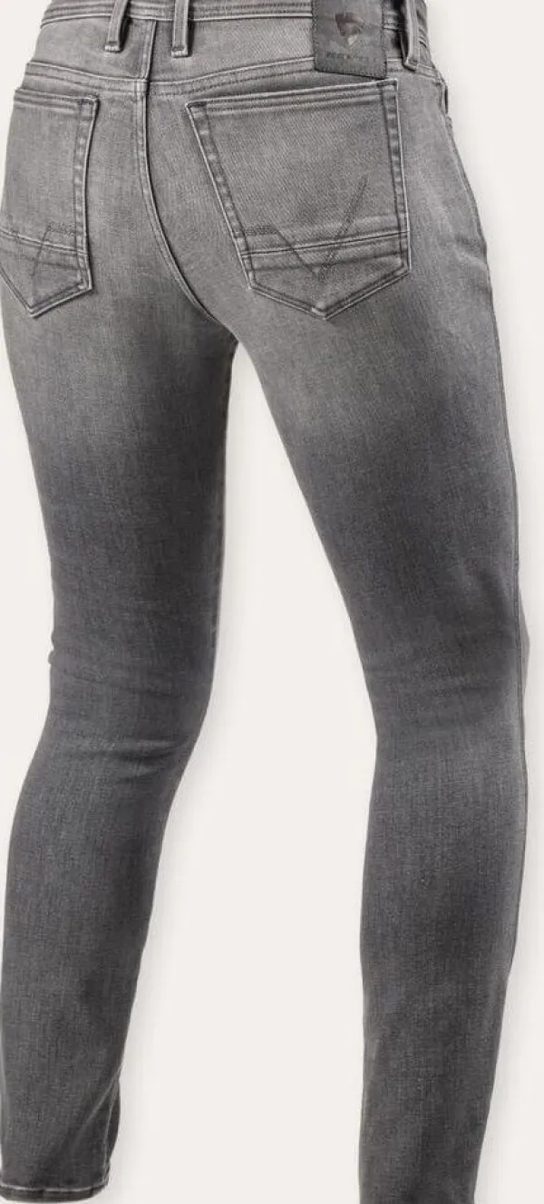 REV'IT Piston 3 Skinny Motorjeans Medium Grey Used> Motorjeans