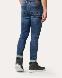 REV'IT Piston 3 Skinny Motorjeans Medium Blue Used> Motorjeans