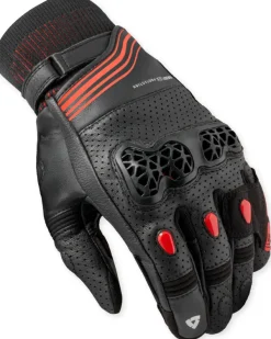 REV'IT Positron Gloves Black/Red> Motorhandschoenen