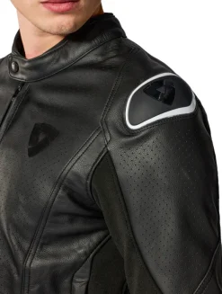 REV'IT Quadratic Motorjas Black/White><noscript><img width=