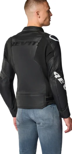 REV'IT Quadratic Motorjas Black/White><noscript><img width=