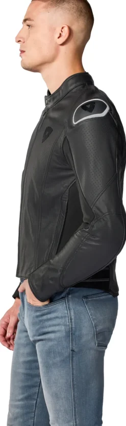 REV'IT Quadratic Motorjas Black/White><noscript><img width=